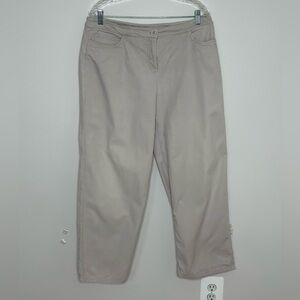 Eileen Fisher Women's Khaki Chinos Pants Size PL